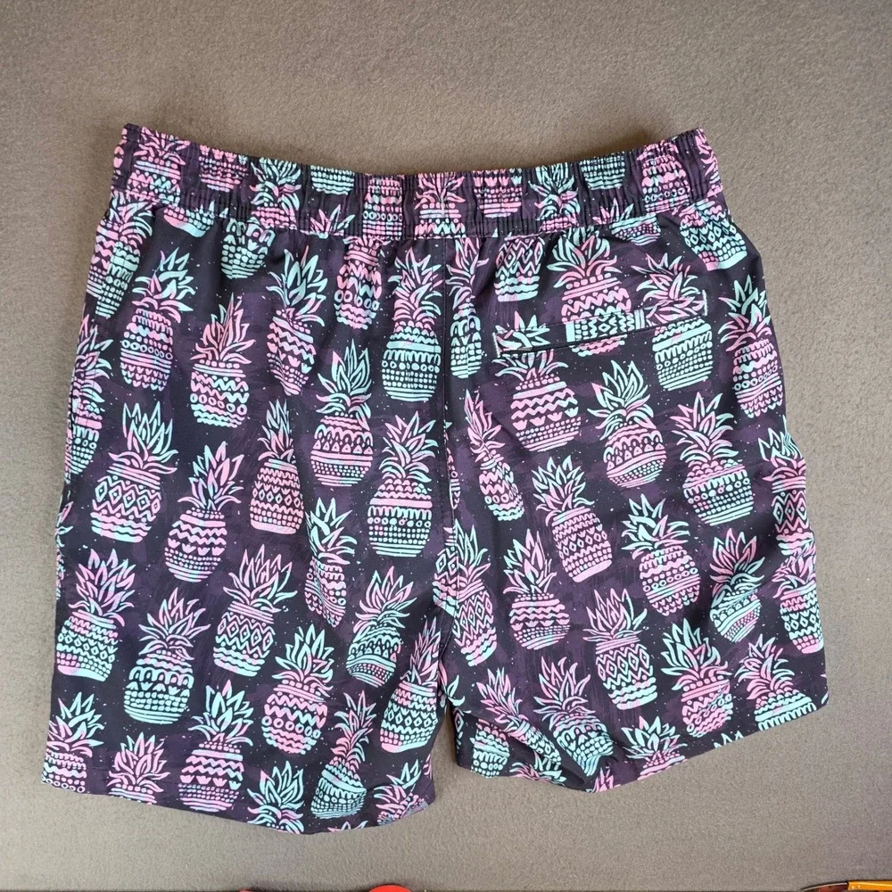Goodfellow & Co Swim Trunks Mens Medium Purple Pineapple Print 7